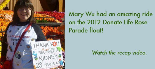 2012 Donate Life Rose Parade Float Recap Video